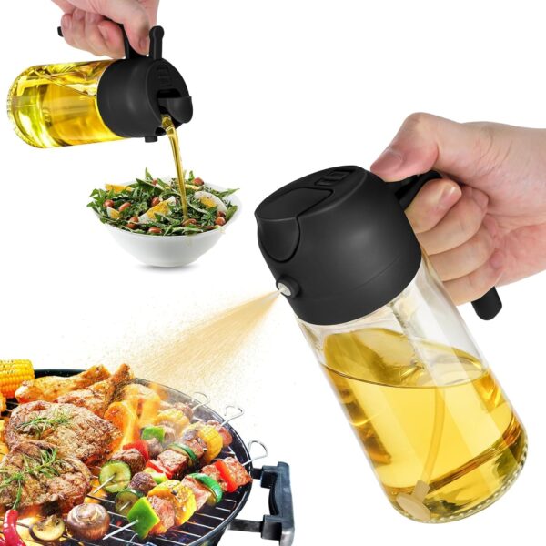 TrendPlain 2-in-1 Olive Oil Spray Dispenser Bottle