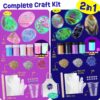 2-in-1 Rock Painting Art Kit - Glow in The Dark for Kids (Ages 6-12) - Image 2